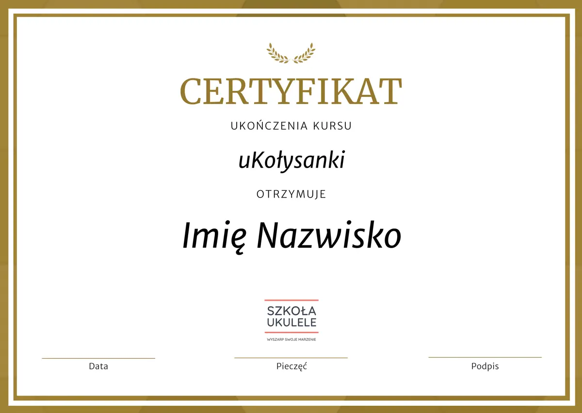 uKołysanki - certyfikat