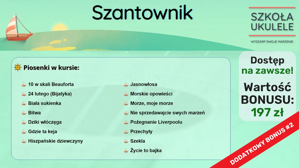 Szkoła Ukulele 1 BONUS Szantownik Szkoła Ukulele 1 BONUS Szantownik