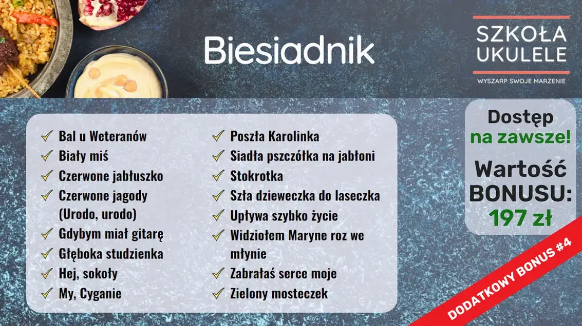 Szkoła Ukulele 1 BONUS Biesiadnik Szkoła Ukulele 1 BONUS Biesiadnik